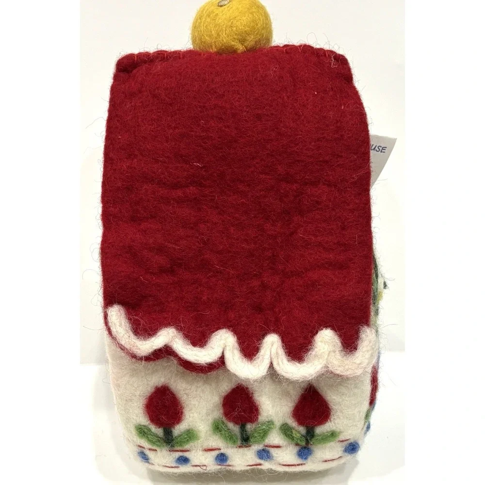 Wild Woolies Felt Birdhouse Heidi Chalet Fair Trade Handmade Wool Nepal New